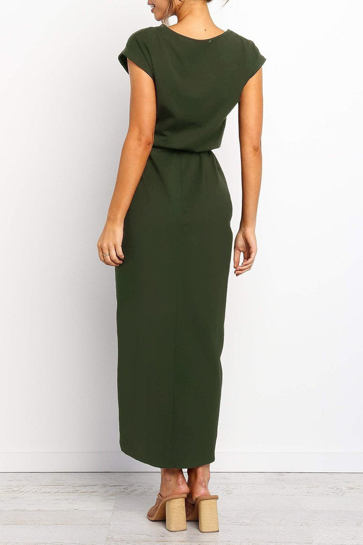 Casual midi dress - Isabella-Green-S-State of Style