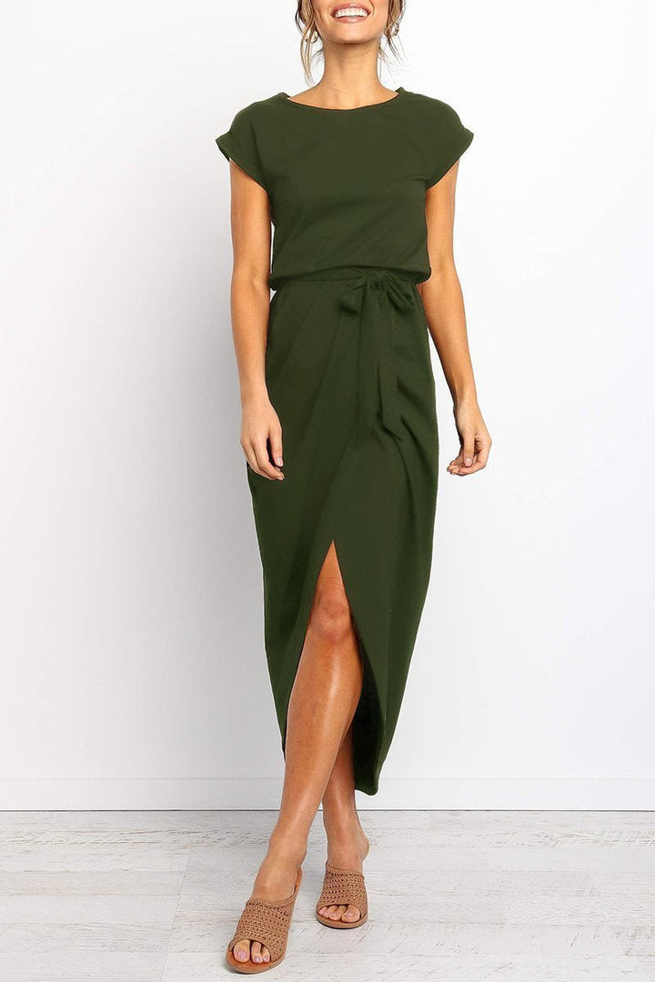 Casual midi dress - Isabella-Green-S-State of Style