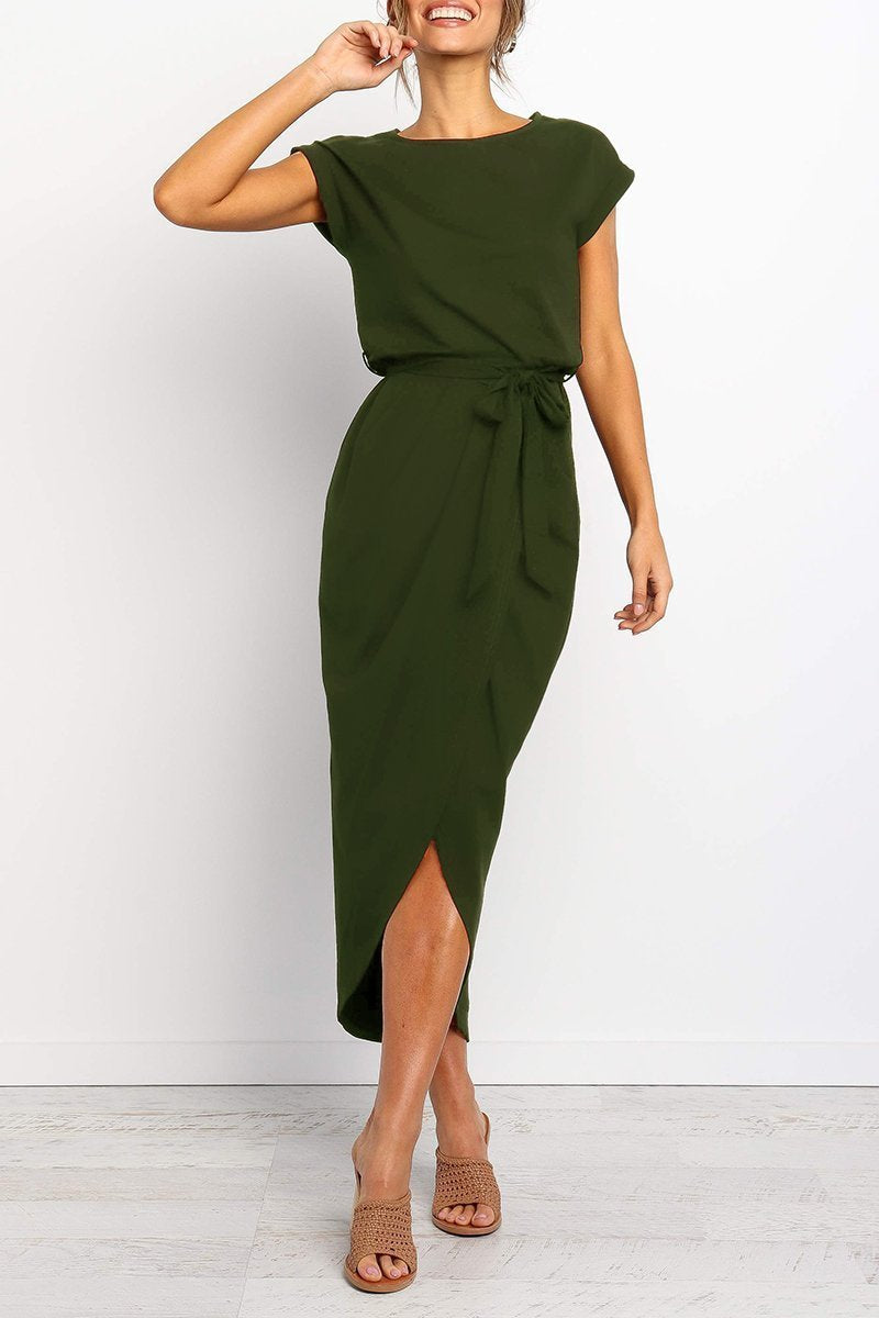 Casual midi dress - Isabella-Green-S-State of Style