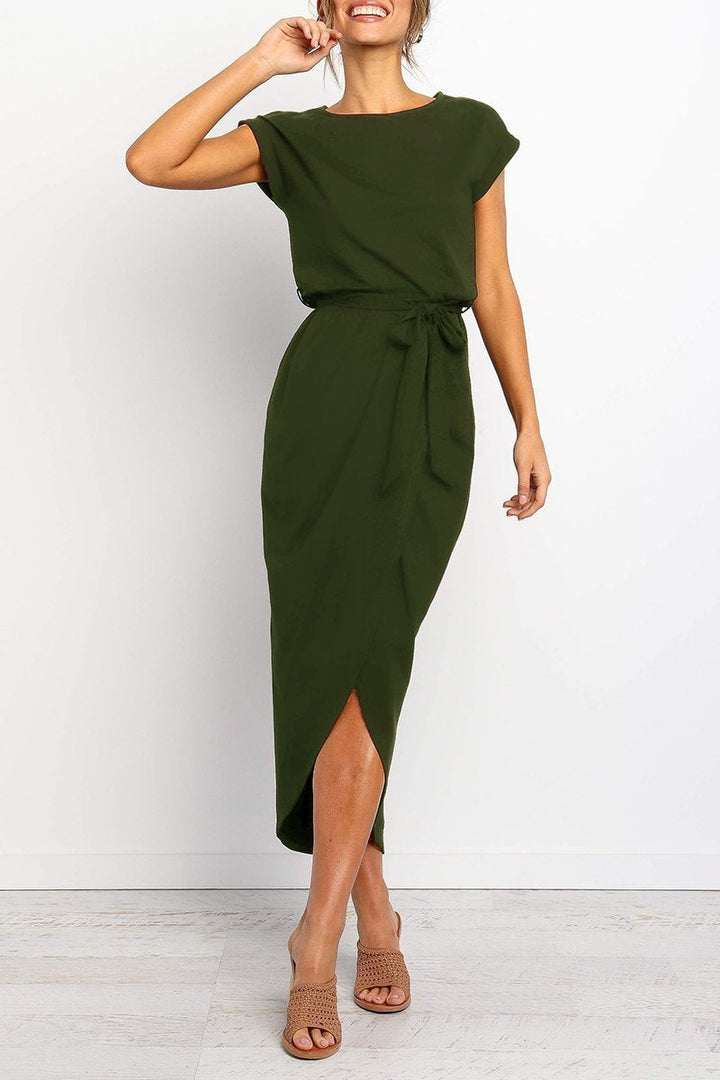 Casual midi dress - Isabella-Green-S-State of Style