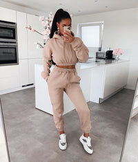Casual Soft Jogging Set – Ella-Light Brown-S-State of Style