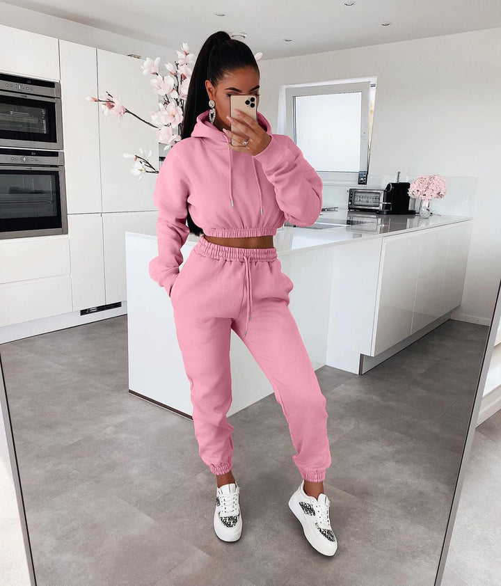 Casual Soft Jogging Set – Ella-Pink-S-State of Style