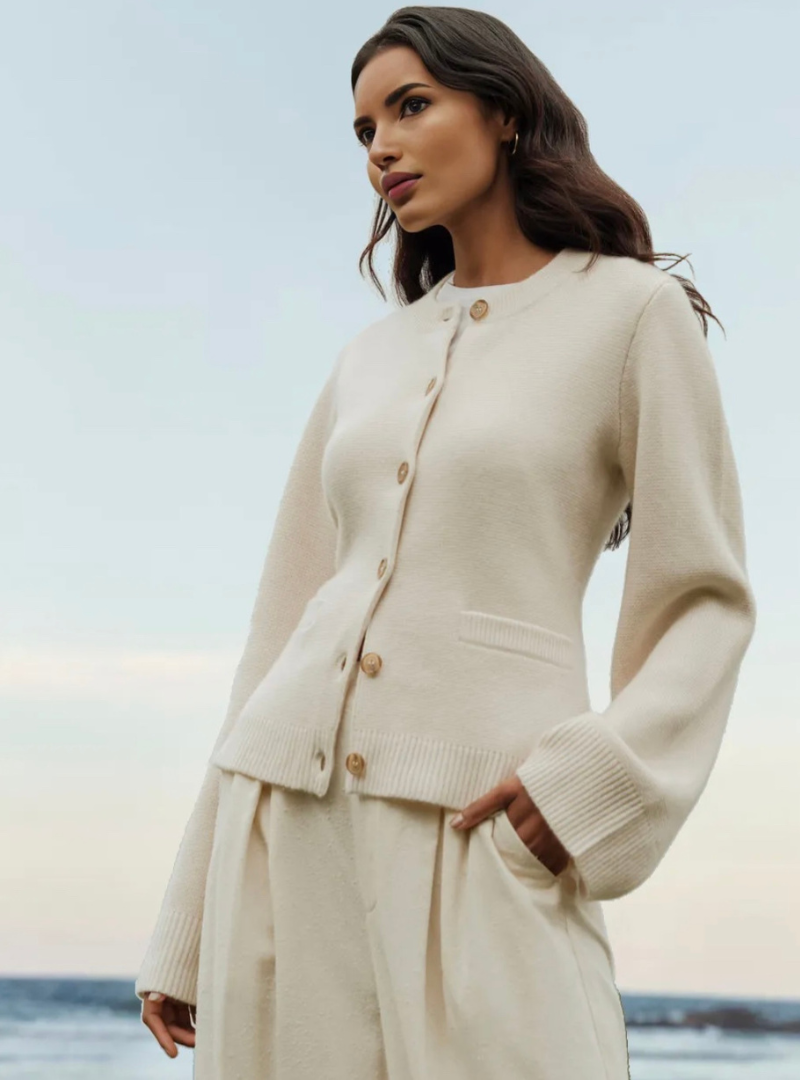 Casual Soft Women's Cardigan with Buttons - Noa-Ivory-XS-State of Style