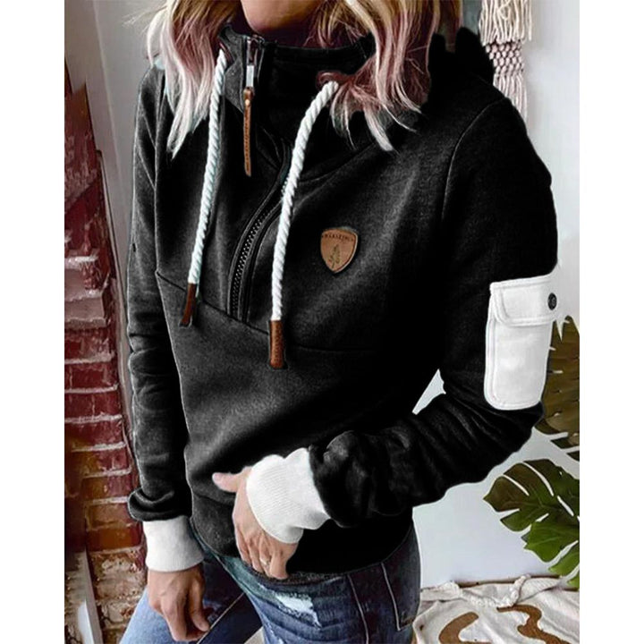 Casual Solid Colour Hoodie - Luna-Black-S-State of Style