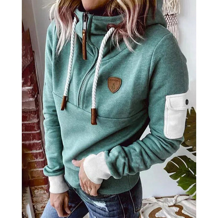 Casual Solid Colour Hoodie - Luna-Green-S-State of Style