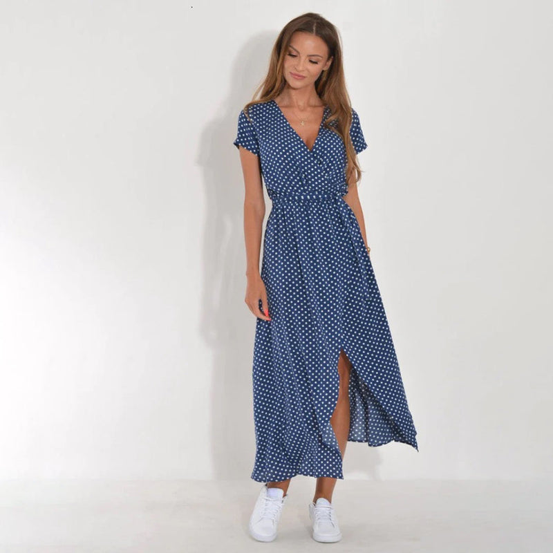 Casual Summer Dress - Luna-Blue-S-State of Style