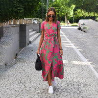 Casual Summer Dress - Luna-Pink-S-State of Style