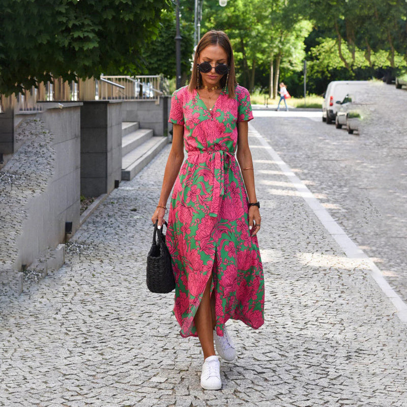 Casual Summer Dress - Luna-Pink-S-State of Style