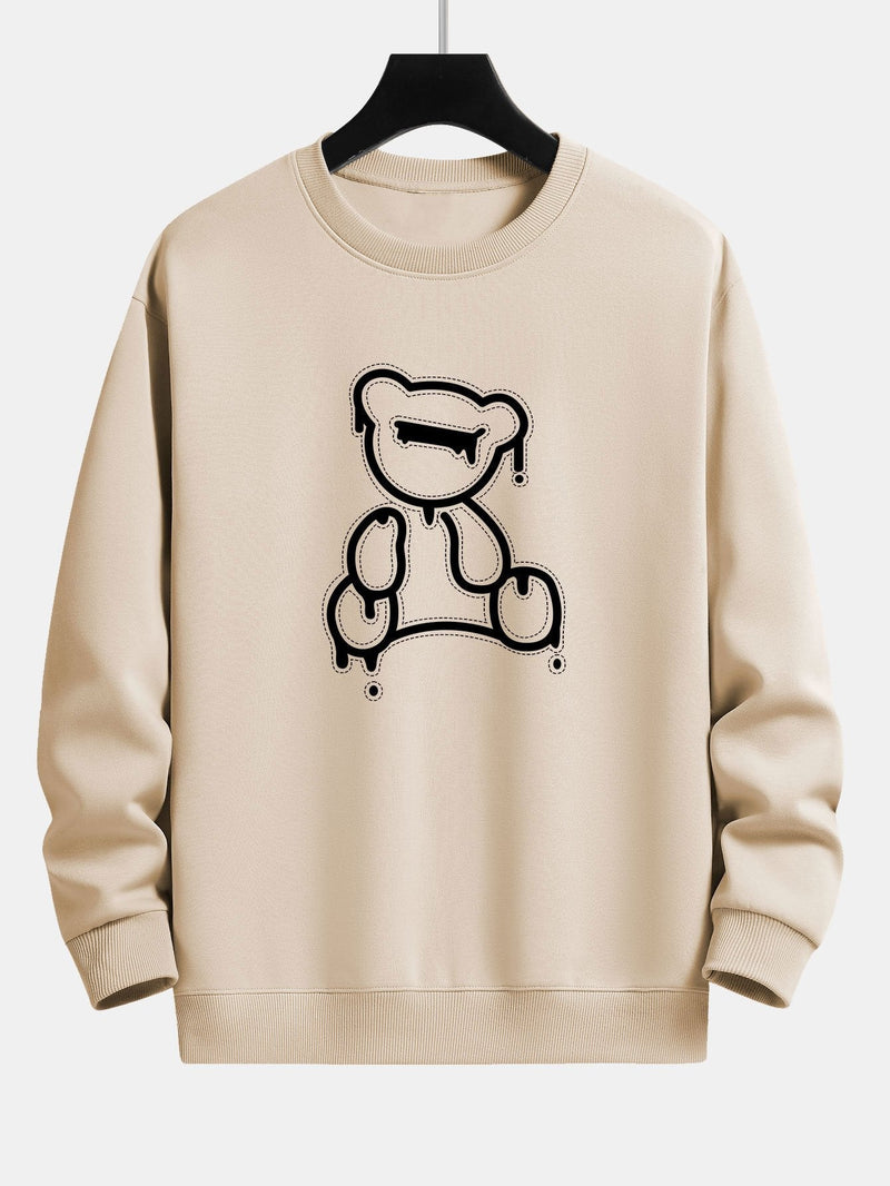 Casual Sweatshirt - BearLine-Beige-S-State of Style