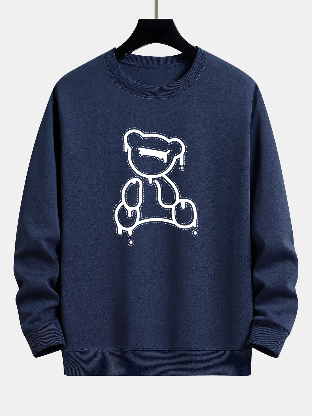 Casual Sweatshirt - BearLine-Blue-S-State of Style