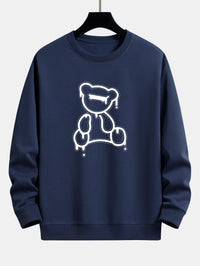 Casual Sweatshirt - BearLine-Blue-S-State of Style