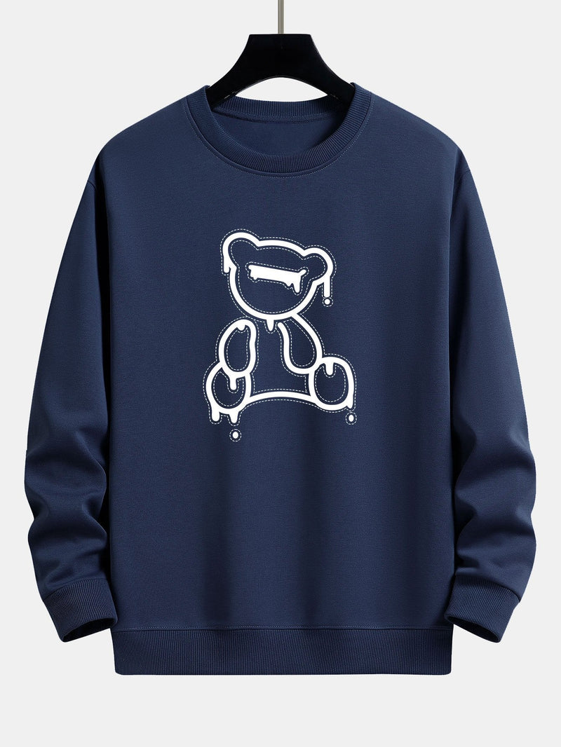 Casual Sweatshirt - BearLine-Blue-S-State of Style
