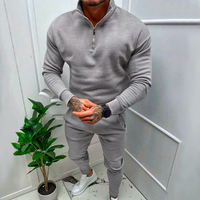 Casual Two-Piece Men's Set - Jasper-Grey-S-State of Style