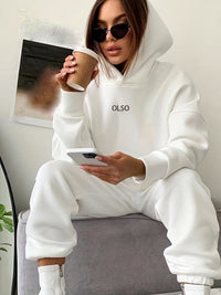 Casual Two-Piece Set with Stylish Letter Print - Elvira-White-S-State of Style