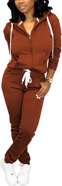 Casual Women's Jogging Suit - Mia-Brown-S-State of Style