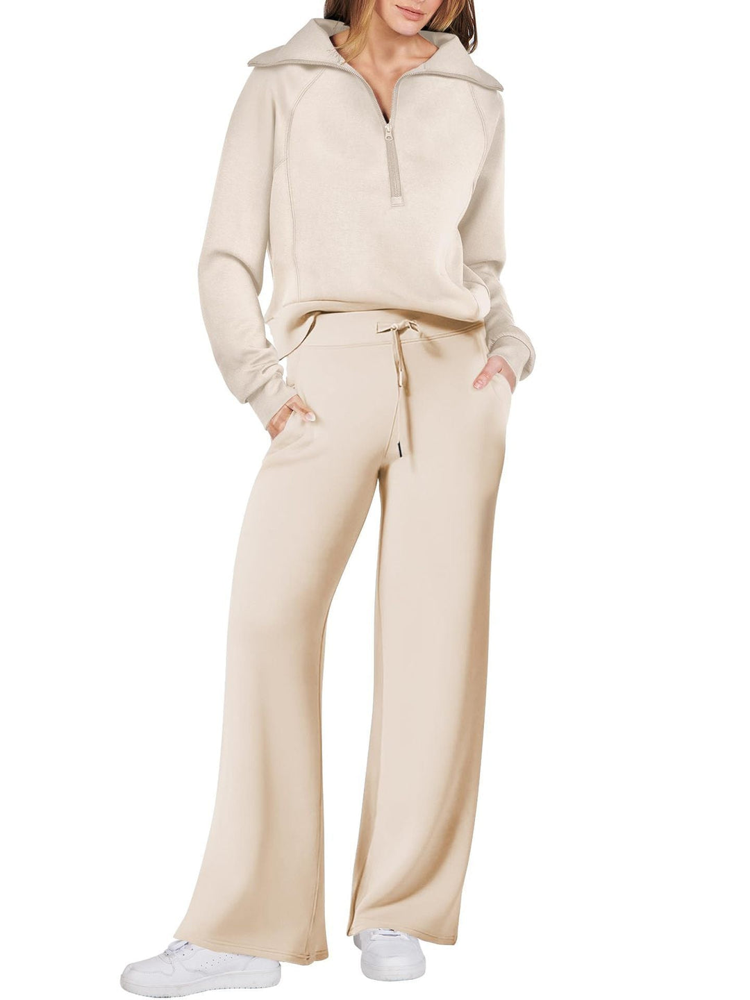 Casual Women's Lounge Set - Luna-Apricot-S-State of Style