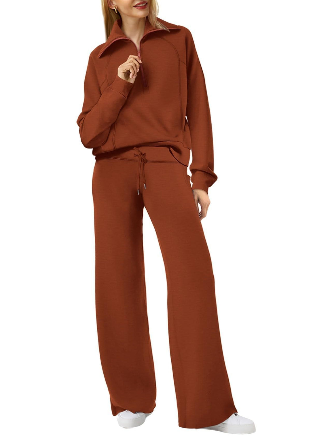 Casual Women's Lounge Set - Luna-Coffee-S-State of Style