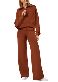 Casual Women's Lounge Set - Luna-Coffee-S-State of Style