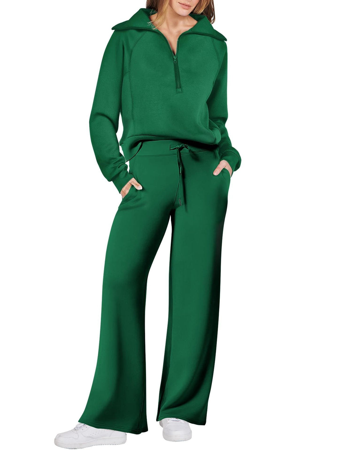 Casual Women's Lounge Set - Luna-Green-S-State of Style