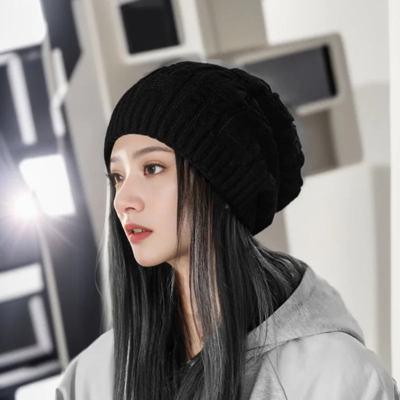Casual Women's Winter Beanie - Nina-Black-State of Style