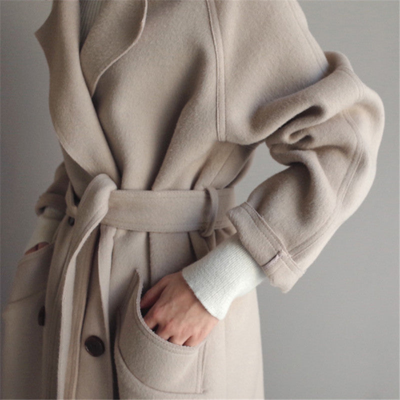 Casual Wool Jacket - Isabella-Beige-S-State of Style