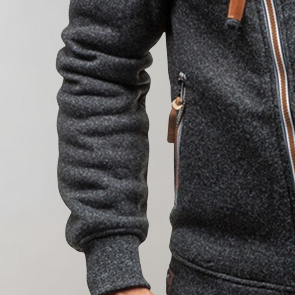 Casual Zip-Up Hoodie - Orion-Black-S-State of Style