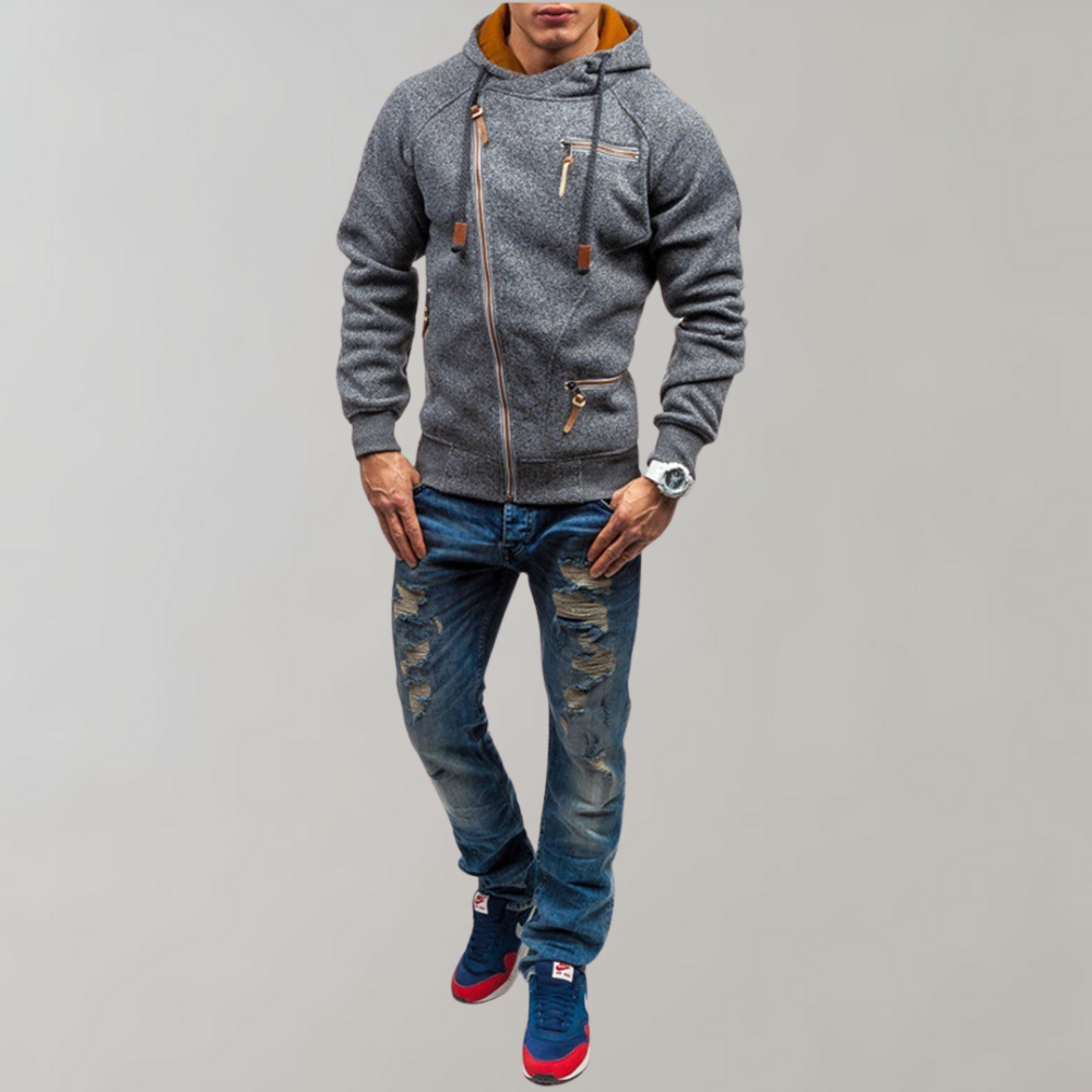 Casual Zip-Up Hoodie - Orion-Black-S-State of Style