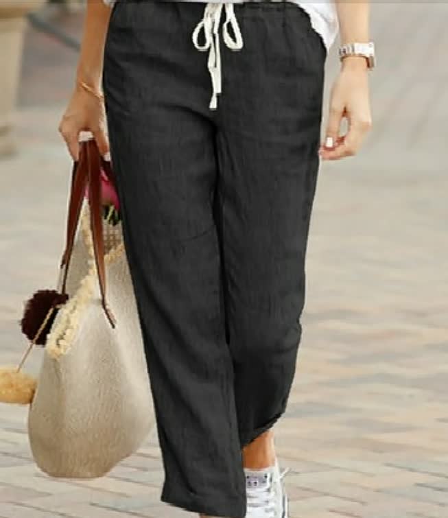 CasualPants | Women's Trousers-Black-S-State of Style