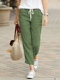 CasualPants | Women's Trousers-Green-S-State of Style