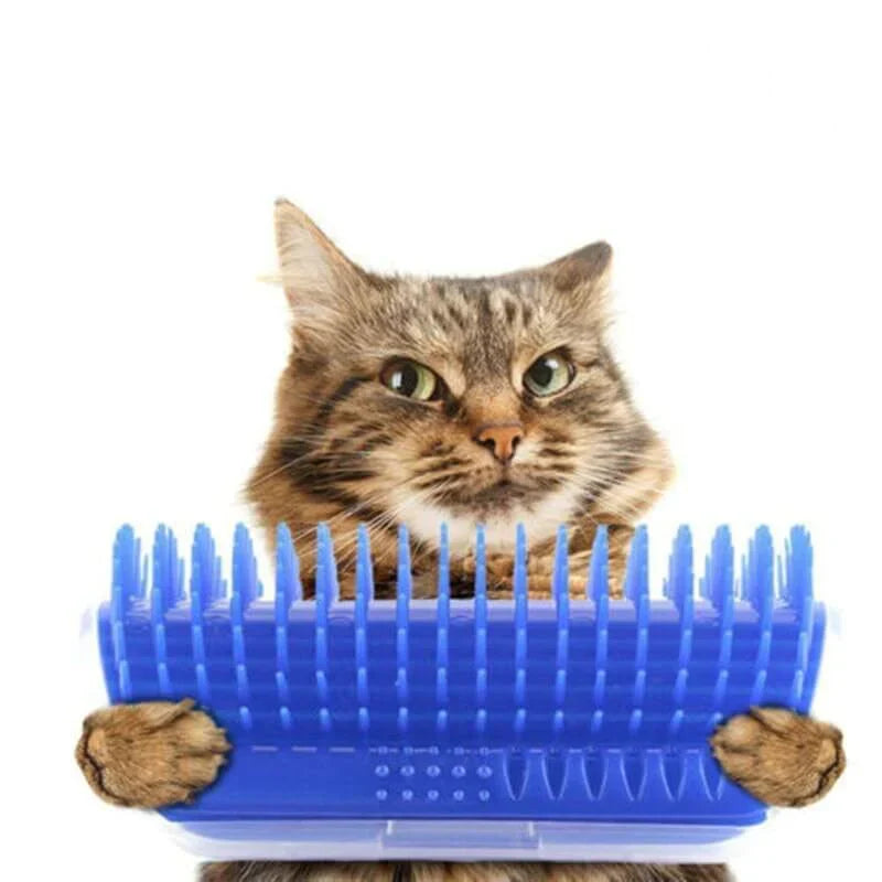 Cat Corner Brush for Self-Grooming - PurrGroom-Blue-9x13cm-State of Style