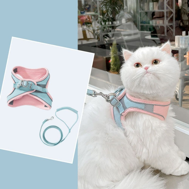 Cat Harness - Oscar-Orange | Teal-S-State of Style