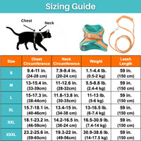Cat Harness - Oscar-Orange | Teal-S-State of Style