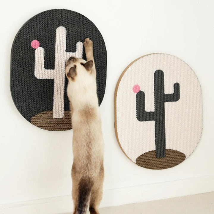 Cat Scratching Wall Plate - WallScratch Pro-Black Cactus-State of Style