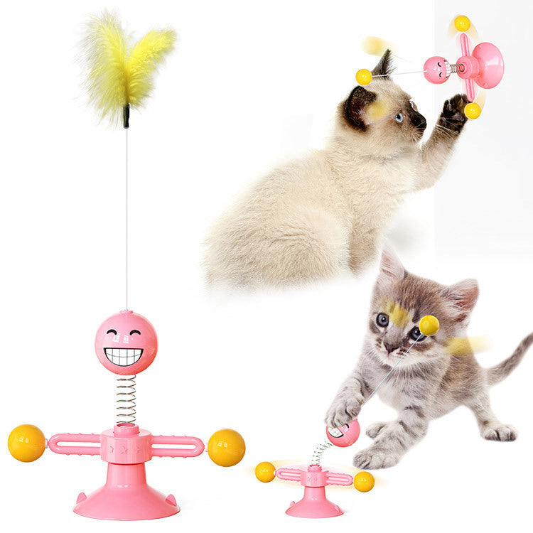 Cat Windmill Scratching and Play Station - TwirlPaws-Yellow-State of Style