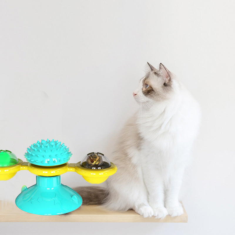 Cat Windmill Scratching and Play Station - TwirlPaws-Yellow-State of Style