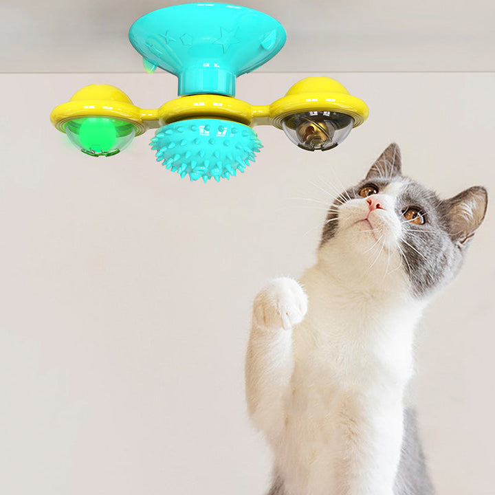 Cat Windmill Scratching and Play Station - TwirlPaws-Yellow-State of Style