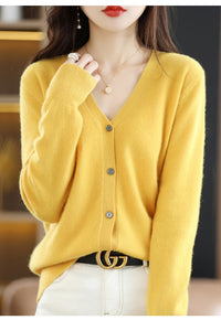Catheline Shirt I Airy Basic Pullover for Women-Ginger Yellow-S-State of Style