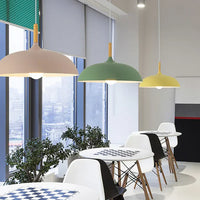 Ceiling lamp in Scandinavian Oak - ScandiLuxe-Black-Warm White-dia35cm x h23cm-State of Style