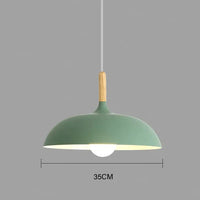 Ceiling Light in Scandinavian Oak - ScandiLuxe-Green-Warm White-dia35cm X h23cm-State of Style