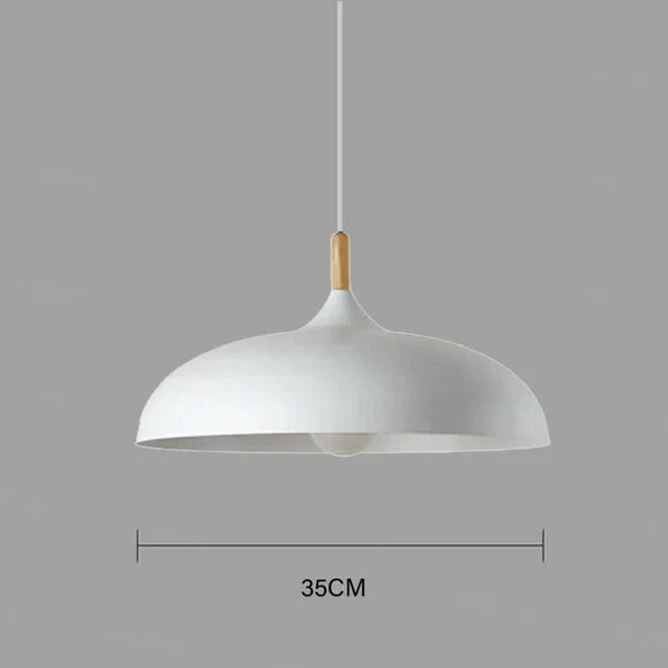 Ceiling Light in Scandinavian Oak - ScandiLuxe-White-Warm White-dia35cm X h23cm-State of Style
