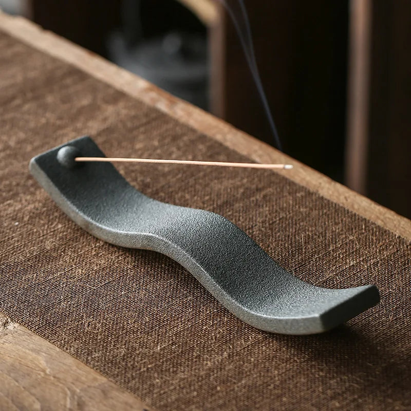 Ceramic Incense Holder - ZenWave-Black-State of Style