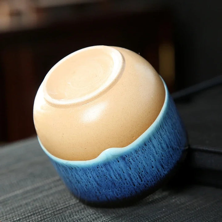 Ceramic Tea Cup - ColorSplash-Dark Blue-State of Style