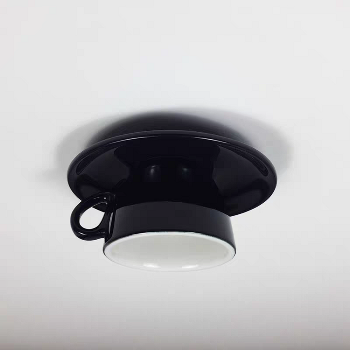 CeramiLux Morandi Coffee Cup Ceiling Light – CeramiLux-Black-State of Style