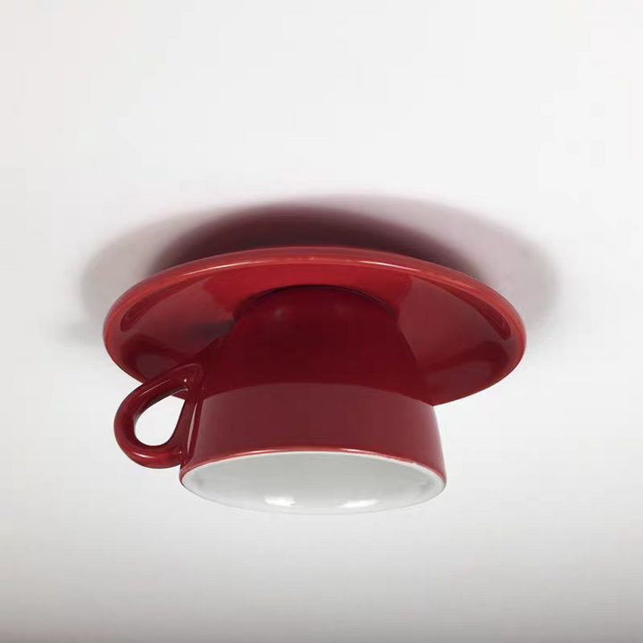 CeramiLux Morandi Coffee Cup Ceiling Light – CeramiLux-Red-State of Style