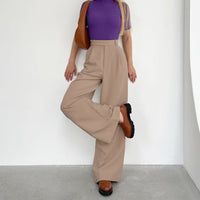 CerysPants I High-Waisted Trousers for Women-Beige-S-State of Style