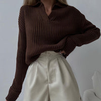 ChantellesShirt I Women's V-Neck Pullover-Brown-S-State of Style