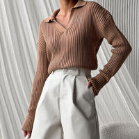ChantellesShirt I Women's V-Neck Pullover-Khaki1-S-State of Style