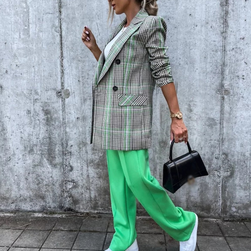 Charlie's Blazer | Long Women's Blazer-Green-S-State of Style