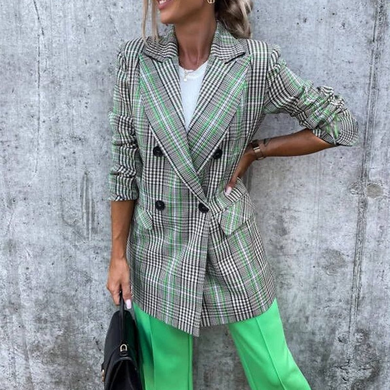 Charlie's Blazer | Long Women's Blazer-Green-S-State of Style