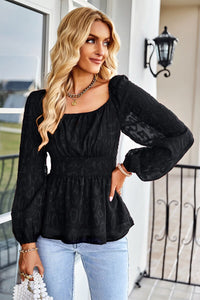 CharliesShirt I Women's Puff Sleeve Blouse-Black-S-State of Style